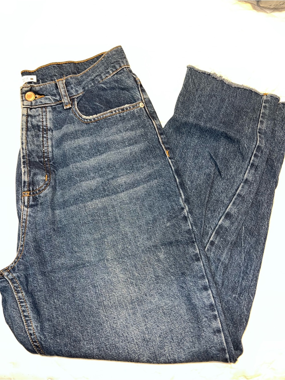 Zara Dark Blue Denim Jeans - Classic Straight Fit